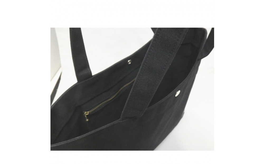 TR-B4肩掛けトート（Ｂ4対応）黒［尾道 帆布鞄 彩工房］