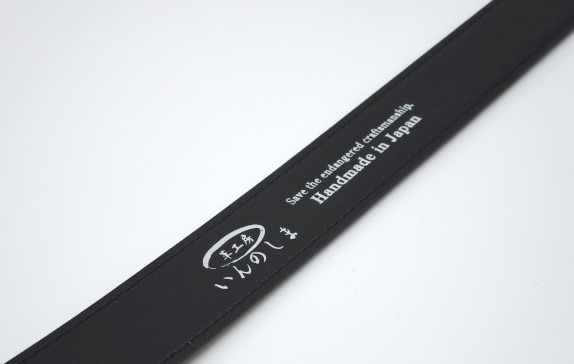 30mm幅牛革オーストリッチ型押しベルトL寸【革工房いんのしま 牛革 ベルト】