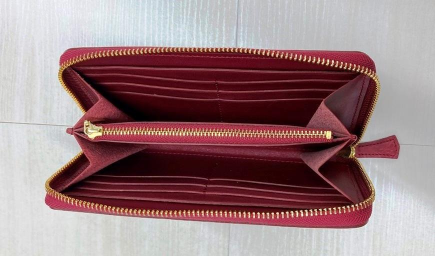 【限定７個】革工房いんのしま　銀すり　長財布　色：ボルドー