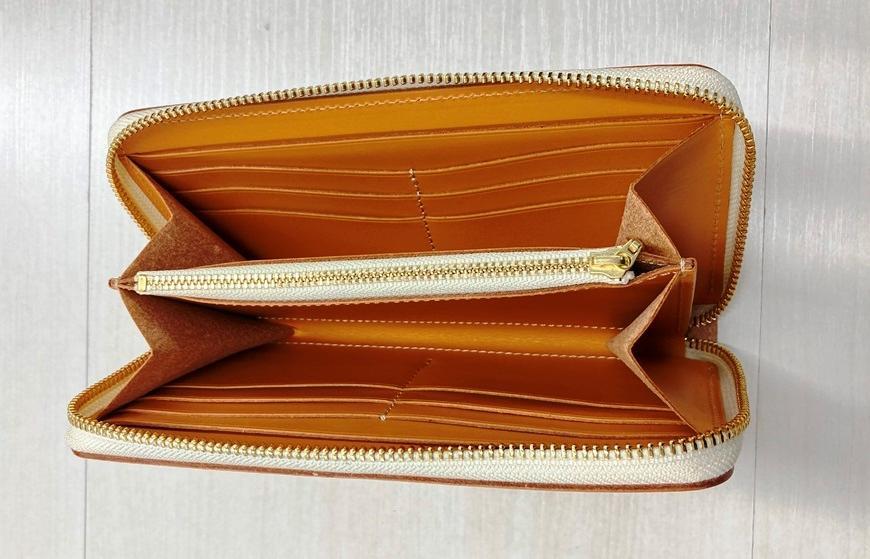 【限定８個】革工房いんのしま　銀すり　長財布　色：キャメル