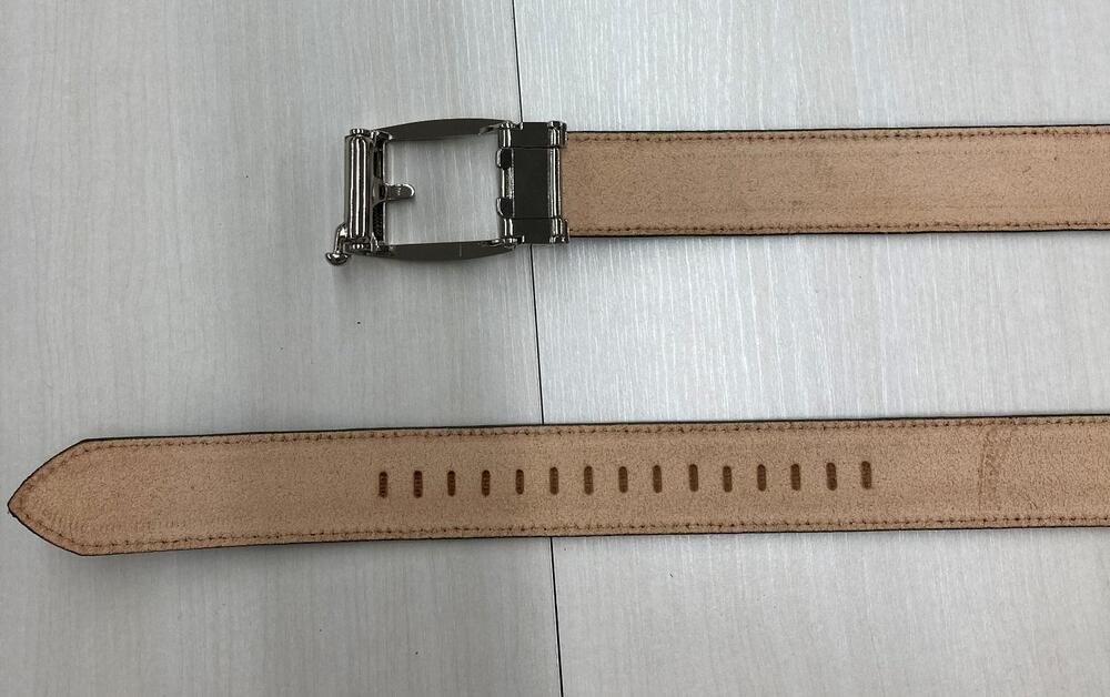 革工房いんのしまスマートロック式牛革ベルト(色:グリーン)【レザー 小物 ファッション ギフト 贈り物 プレゼント 人気 おすすめ 広島県  尾道市】