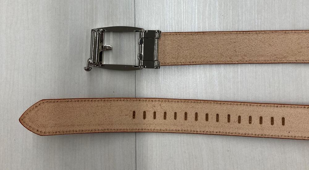 革工房いんのしまスマートロック式牛革 ベルト(色:茶)【レザー 小物 ファッション ギフト 贈り物 プレゼント 人気 おすすめ 広島県  尾道市】