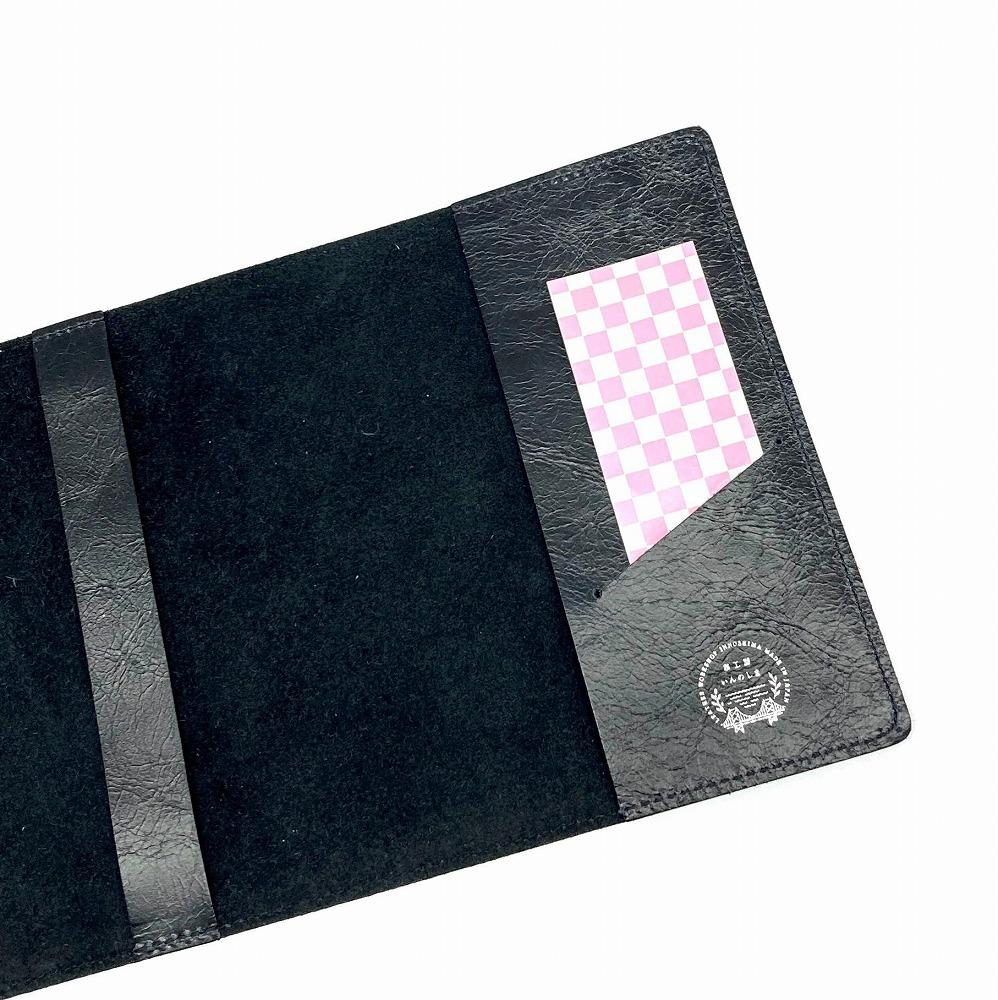 革工房いんのしまシワが楽しめる牛革ブックカバー文庫本サイズ(色:ブラック)【レザー 小物 ギフト 贈り物 プレゼント 人気 おすすめ 広島県  尾道市】