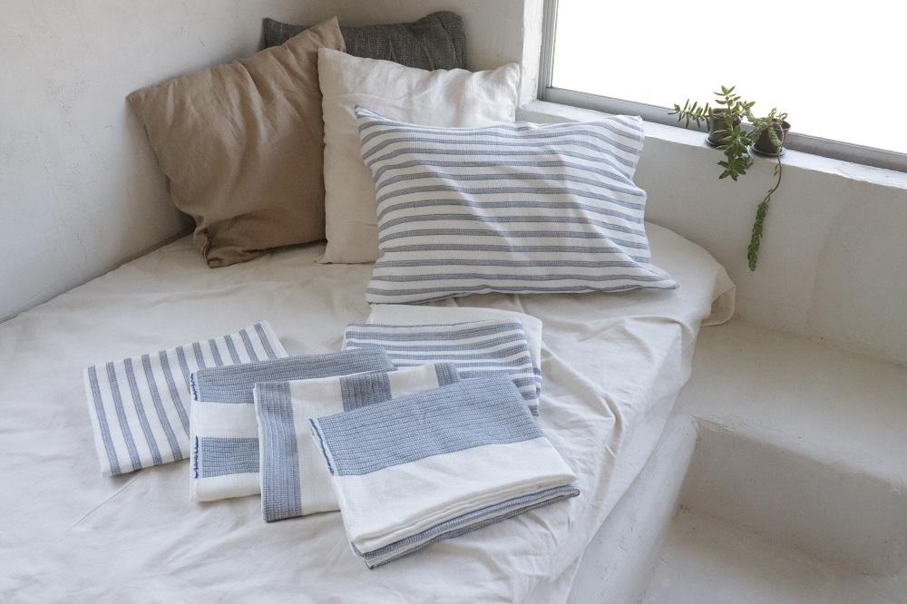 ダブルガーゼ・リバーシブル枕カバー オーガニックコットン100％【寝具 枕 柔らかい 肌に優しい ガーゼ生地 おすすめ 広島県 尾道市】