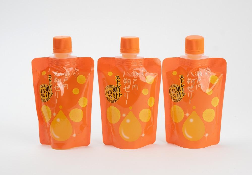 飲む瀬戸内八朔ゼリー【140g×24個 はっさく ストレス果汁 フルーツ 柑橘 甘酸っぱい パウチ セット おやつ お土産 瀬戸内 広島 尾道市】