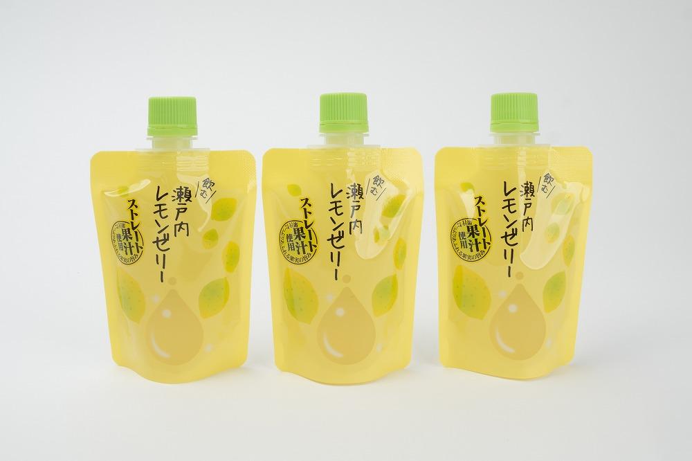 飲む瀬戸内レモンゼリー【140g×24個 檸檬 ストレス果汁 フルーツ 柑橘 甘酸っぱい パウチ セット おやつ お土産 瀬戸内 広島 尾道市】