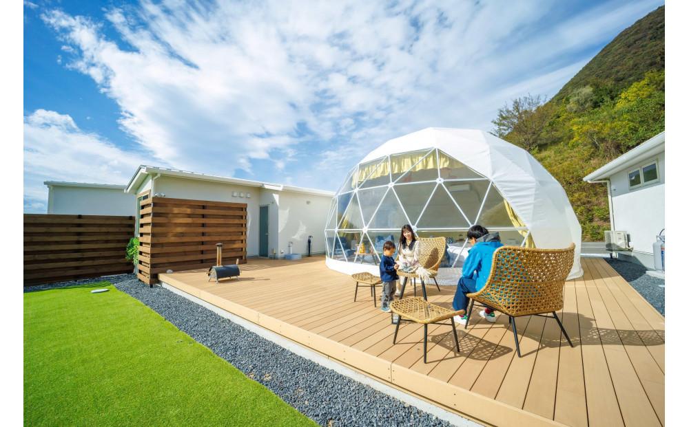 瀬戸内海の絶景グランピング「LEMON FARM GLAMPING しまなみ」宿泊補助券 45,000円分(1,000円×45枚）【宿泊 宿泊券 チケット 旅行 クーポン グランピング 瀬戸内 リゾート おすすめ 人気 広島県 尾道市】