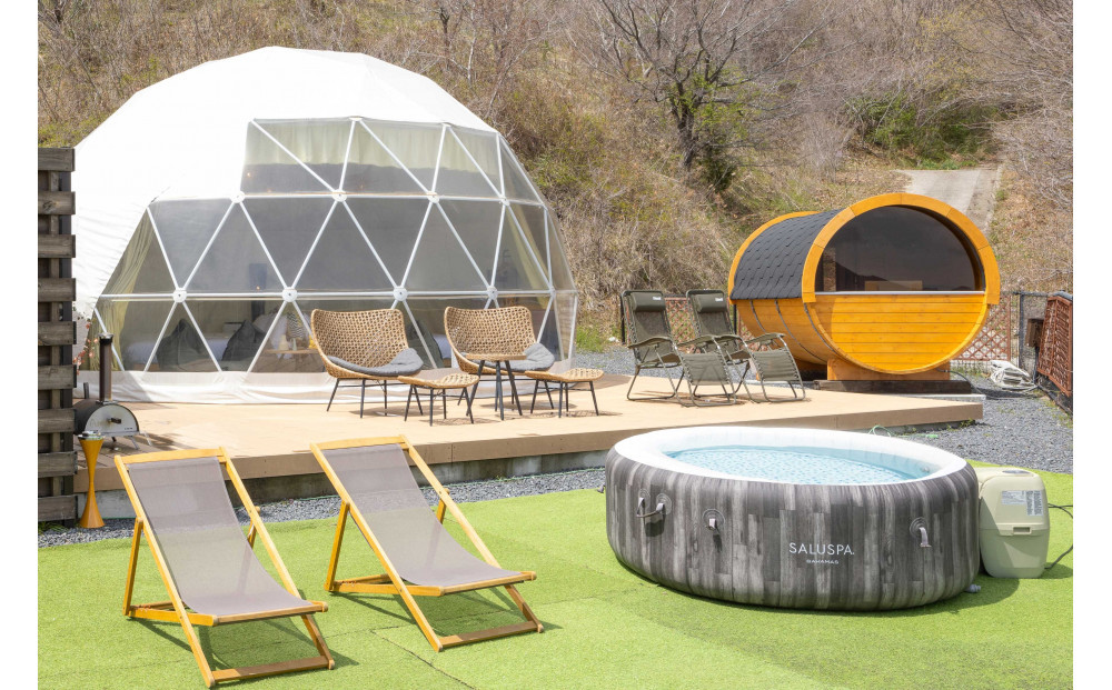バレルサウナ付き絶景グランピング「LEMON FARM GLAMPING しまなみ」宿泊補助券 15,000円分