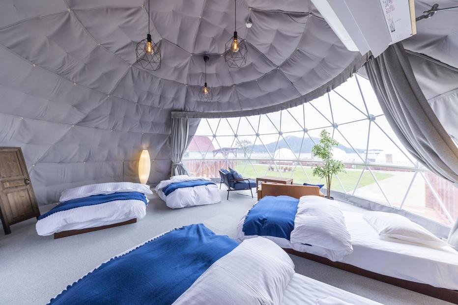 グランヴィレッジ瀬戸内しまなみ　グランピング宿泊ギフト券（9000円分）【宿泊券 旅行 クーポン チケット トラベル しまなみ海道 リゾート グランピング 広島県 尾道市】