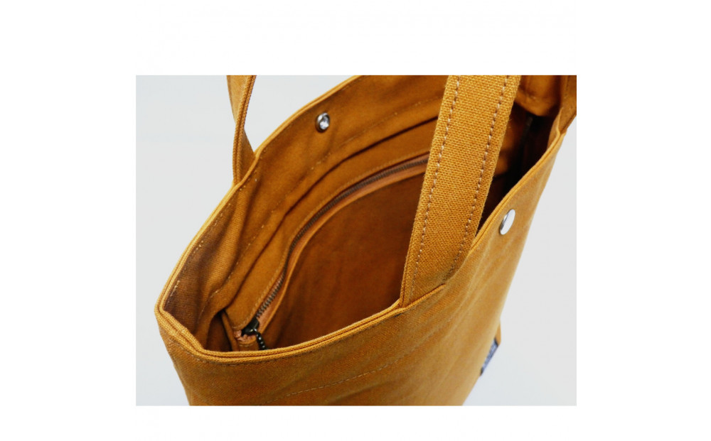 TR-A4縦（A4ファイル対応）キャメル［尾道 帆布鞄 彩工房］