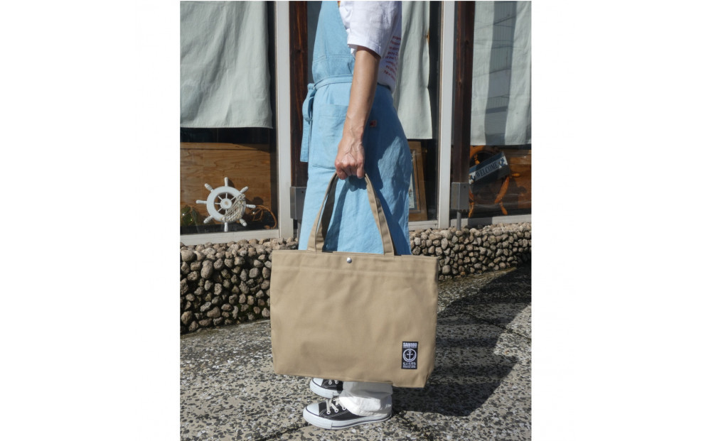 TR-B4肩掛けトート（Ｂ4対応）カーキ［尾道 帆布鞄 彩工房］