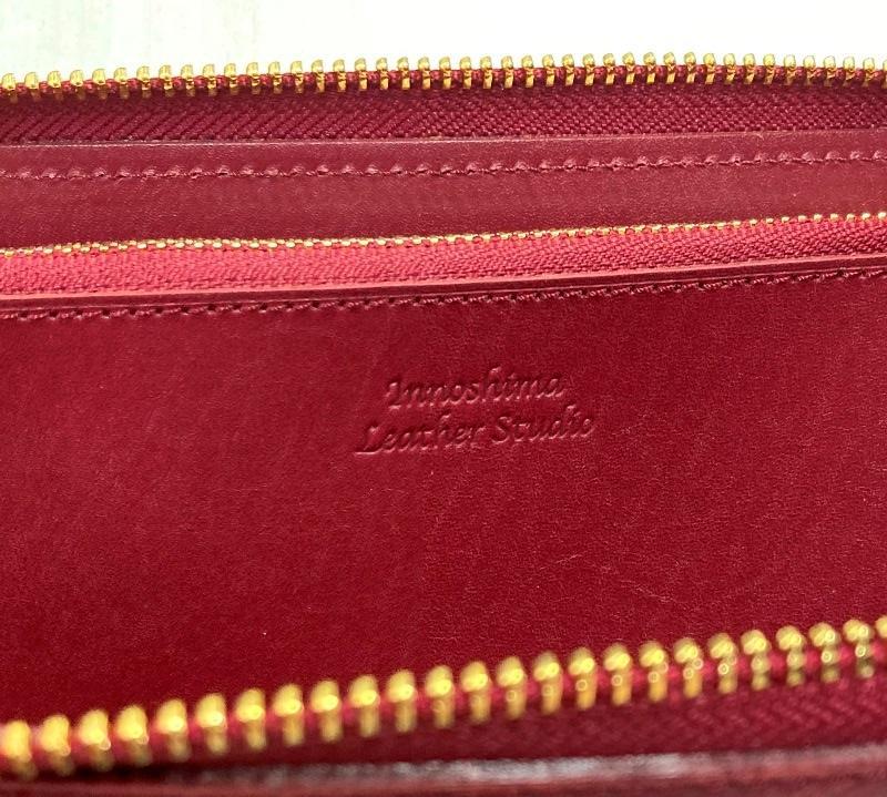 【限定７個】革工房いんのしま　銀すり　長財布　色：ボルドー