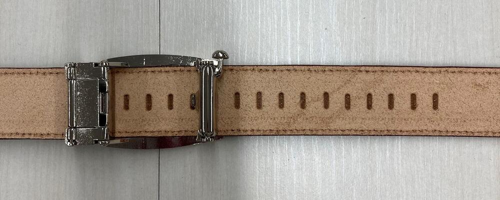 革工房いんのしまスマートロック式牛革 ベルト(色:チョコ)【レザー 小物 ファッション ギフト 贈り物 プレゼント 人気 おすすめ 広島県  尾道市】