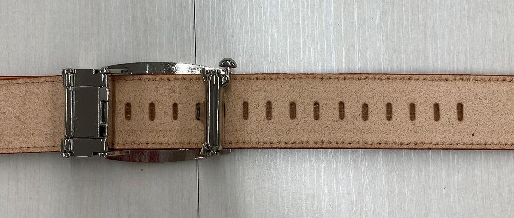 革工房いんのしまスマートロック式牛革 ベルト(色:茶)【レザー 小物 ファッション ギフト 贈り物 プレゼント 人気 おすすめ 広島県  尾道市】