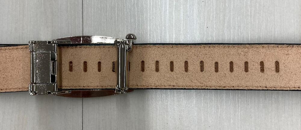 革工房いんのしまスマートロック式牛革 ベルト(色:紺)【レザー 小物 ファッション ギフト 贈り物 プレゼント 人気 おすすめ 広島県  尾道市】