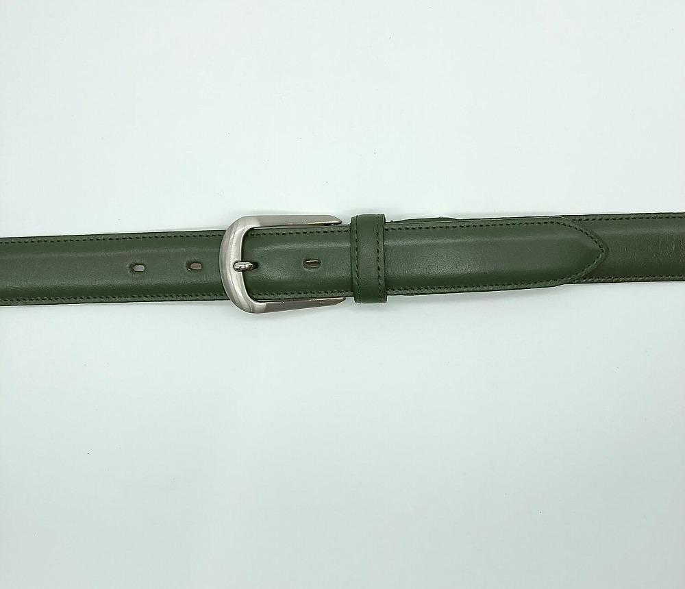 革工房いんのしま牛革盛り上げタイプベルト(色:グリーン)【レザー 小物 ファッション ギフト 贈り物 プレゼント 人気 おすすめ 広島県  尾道市】