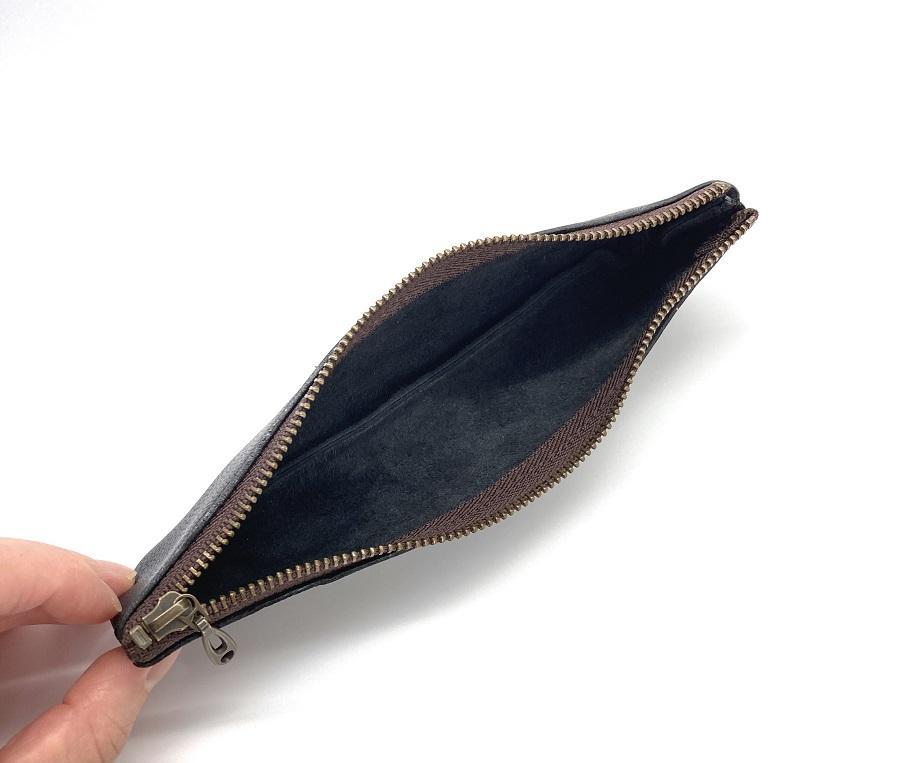 革工房いんのしま 山羊革ファスナーペンケース【色：クロ】【文房具 雑貨 日用品 人気 おすすめ】