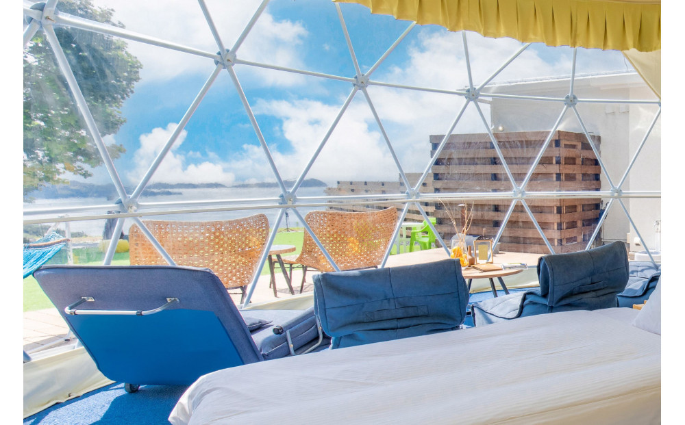 バレルサウナ付き絶景グランピング「LEMON FARM GLAMPING しまなみ」宿泊補助券 60,000円分