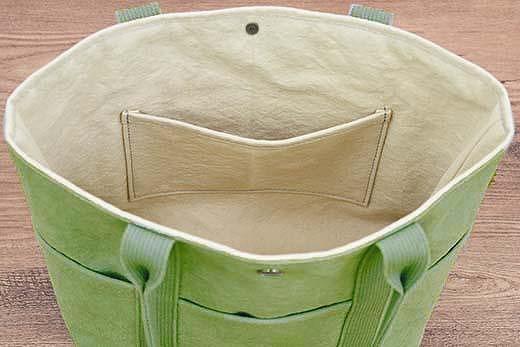 【尾道帆布】コンパクトで丈夫！｜トートバッグ丸（若草）【尾道 はんぷ バッグ トートバッグ かばん 特産品 シンプル ファッション 人気 おすすめ 広島県  尾道市】