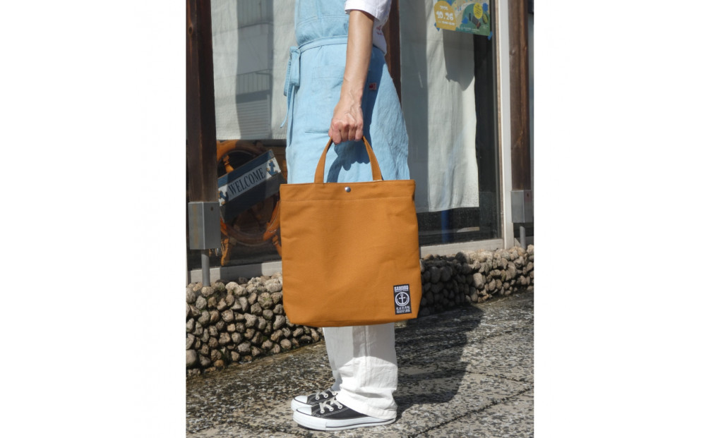 TR-A4縦（A4ファイル対応）キャメル［尾道 帆布鞄 彩工房］