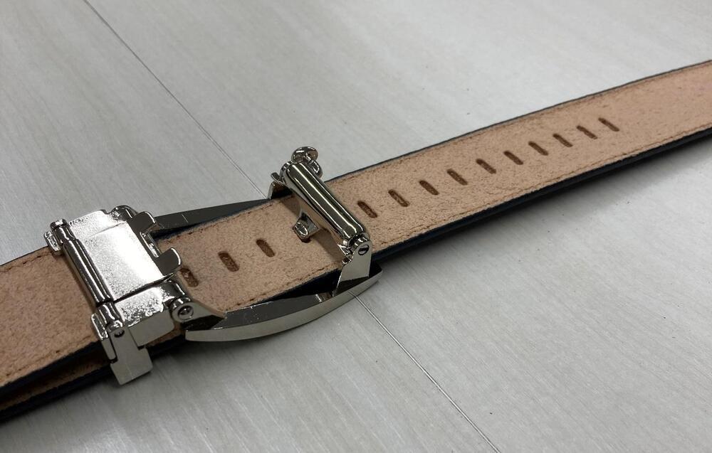 革工房いんのしまスマートロック式牛革ベルト(色:ブラック)【レザー 小物 ファッション ギフト 贈り物 プレゼント 人気 おすすめ 広島県  尾道市】