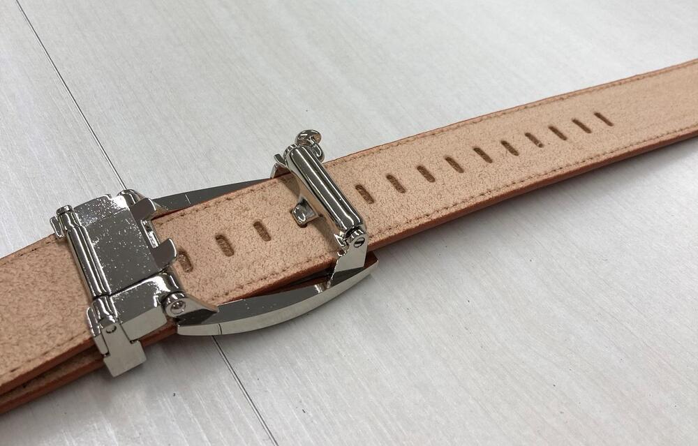 革工房いんのしまスマートロック式牛革 ベルト(色:茶)【レザー 小物 ファッション ギフト 贈り物 プレゼント 人気 おすすめ 広島県  尾道市】