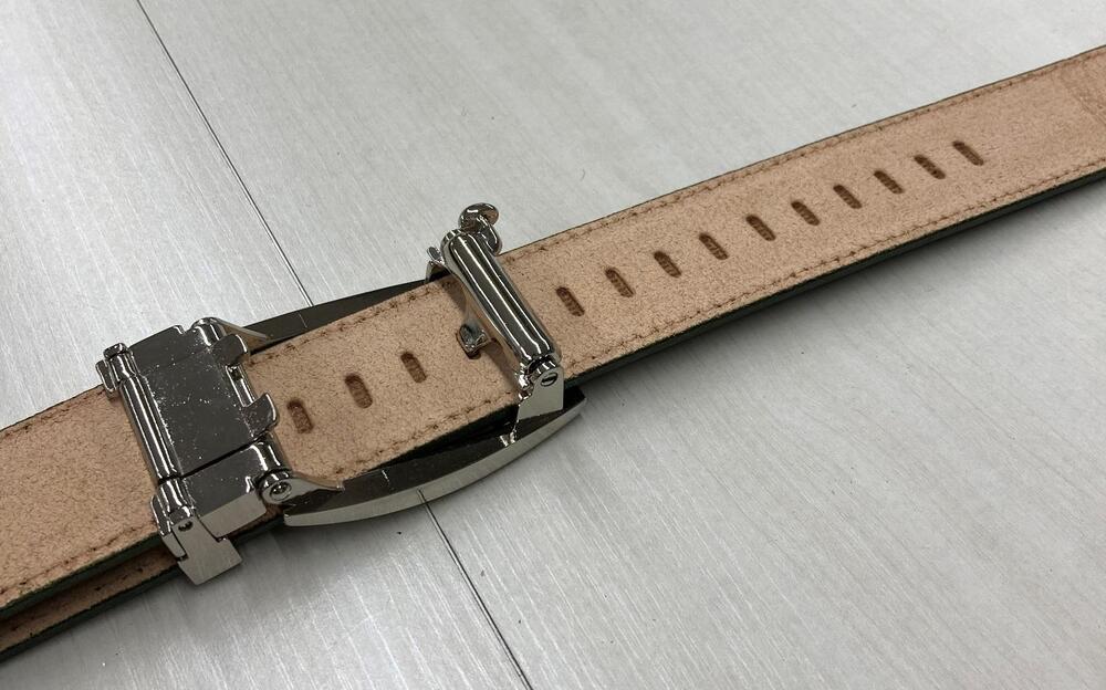 革工房いんのしまスマートロック式牛革 ベルト(色:紺)【レザー 小物 ファッション ギフト 贈り物 プレゼント 人気 おすすめ 広島県  尾道市】