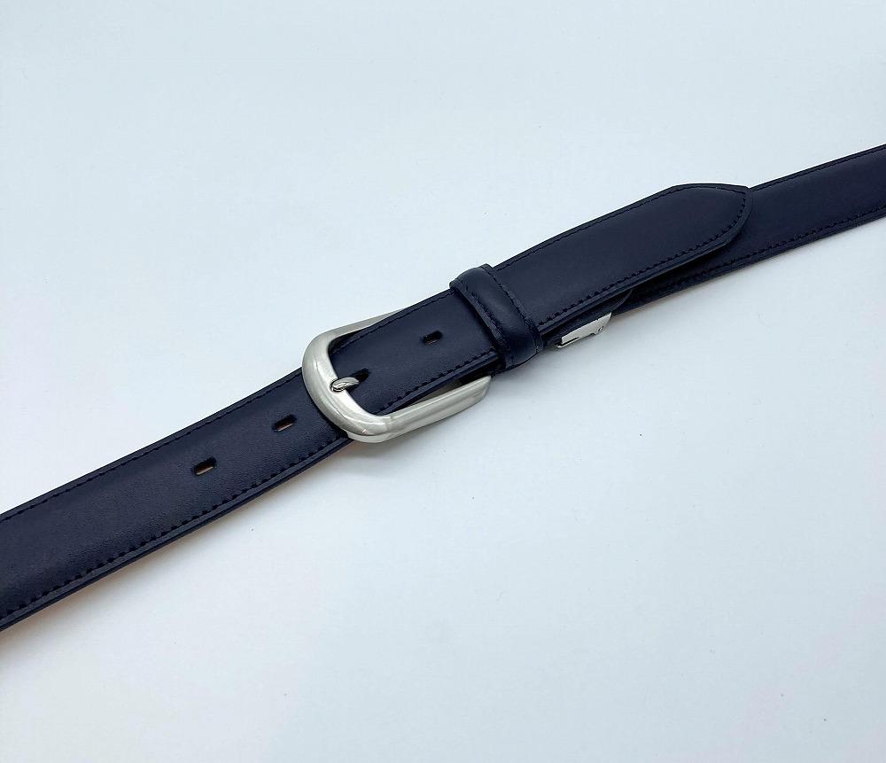 革工房いんのしま牛革盛り上げタイプ ベルト(色:紺)【レザー 小物 ファッション ギフト 贈り物 プレゼント 人気 おすすめ 広島県  尾道市】
