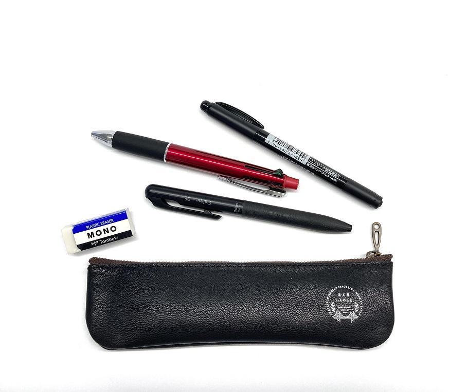 革工房いんのしま 山羊革ファスナーペンケース【色：クロ】【文房具 雑貨 日用品 人気 おすすめ】