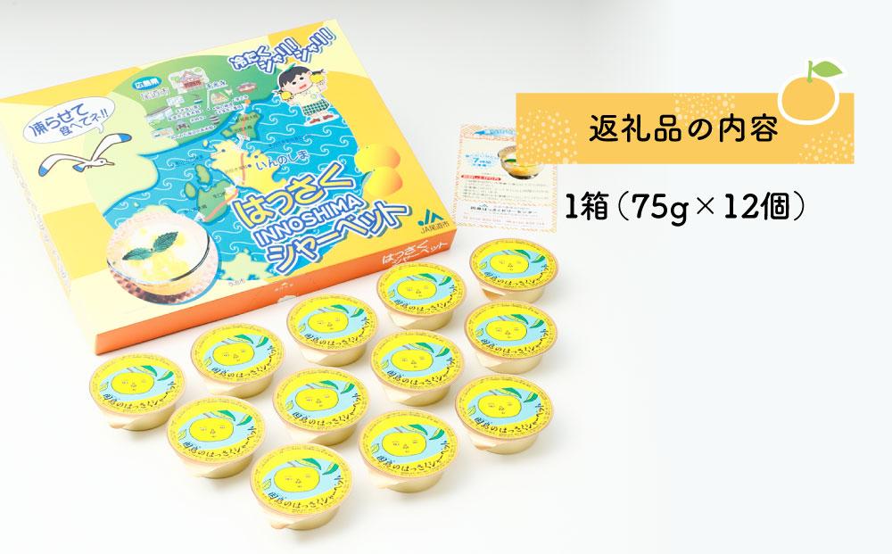 因島のはっさくシャーベット(未凍結）（75g×12個）: 尾道市ANAのふるさと納税