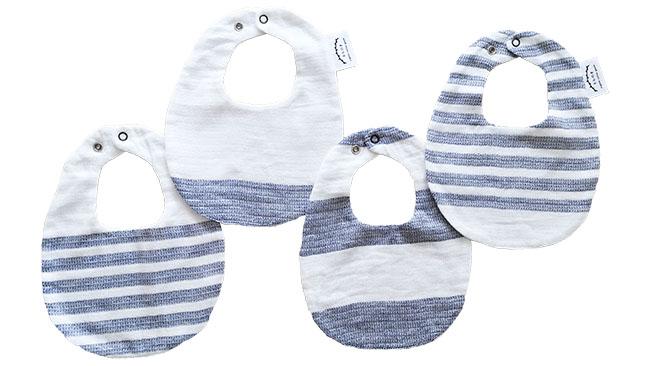 だるまスタイ オーガニックコットン100％ ダブルガーゼ・リバーシブルベビースタイ2枚組【幼児 乳児 前掛け 前かけ よだれかけ 雑貨 オーガニック 肌に優しい ギフト 日用品 人気 おすすめ 広島県 尾道市】