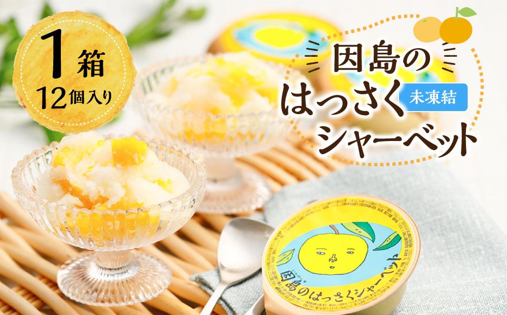 因島のはっさくシャーベット(未凍結）（75g×12個）【ひろしま銘菓 スウィーツ 菓子 贈り物 土産 広島県 尾道市】