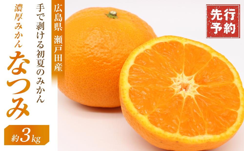 ☆先行 予約 濃厚すぎるほど濃いみかん　手で剥ける初夏のみかん　なつみ　3ｋｇ＜2026年4月上旬より発送開始＞