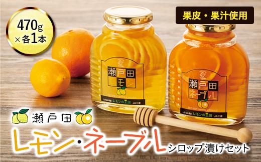 瀬戸田レモン・瀬戸田ネーブル　シロップ漬けセット【はちみつレモン 檸檬 レモネード おうちカフェ ティータイム 瀬戸内 人気 おすすめ 広島県  尾道市】