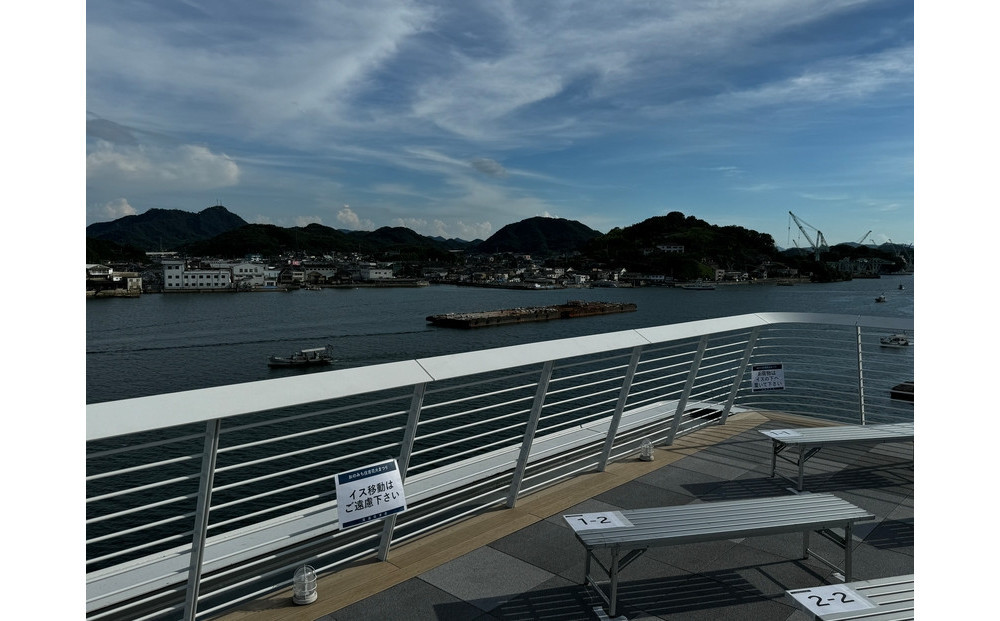 おのみち住吉花火まつり　花火応援席屋上ベンチ席（最大４名様分）