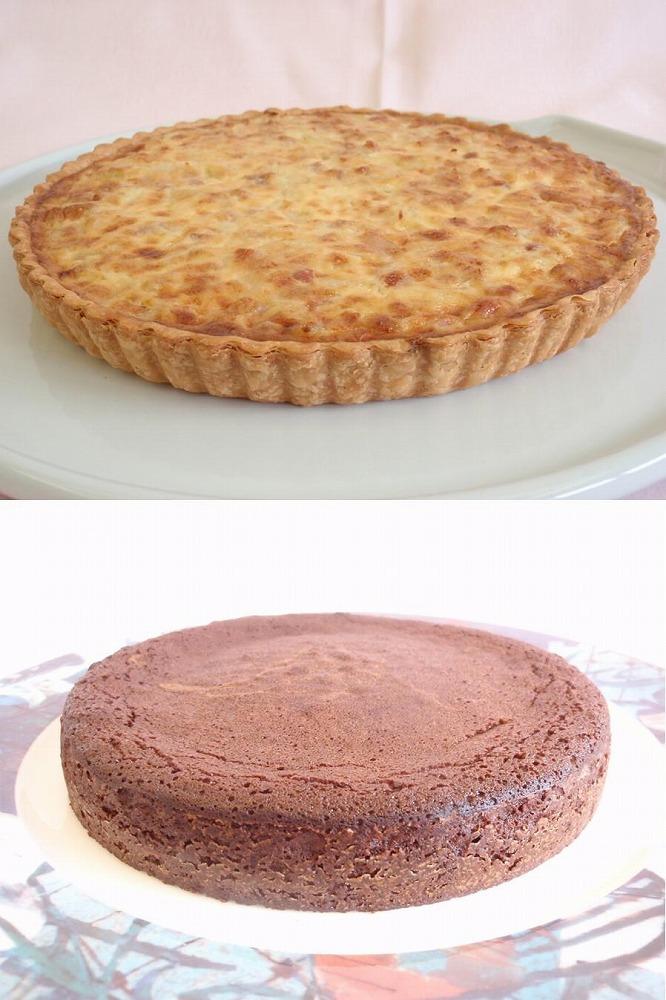 【ナティーク城山】パンチェッタキッシュ＆ガトーショコラのセット【キッシュ 洋食 フレンチ ケーキ チョコレート 食品 グルメ 人気 おすすめ 広島県  尾道市】