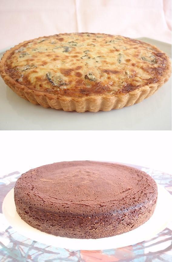 【ナティーク城山】ブルーチーズキッシュ＆ガトーショコラのセット【キッシュ 洋食 フレンチ ケーキ チョコレート 食品 グルメ 人気 おすすめ 広島県  尾道市】