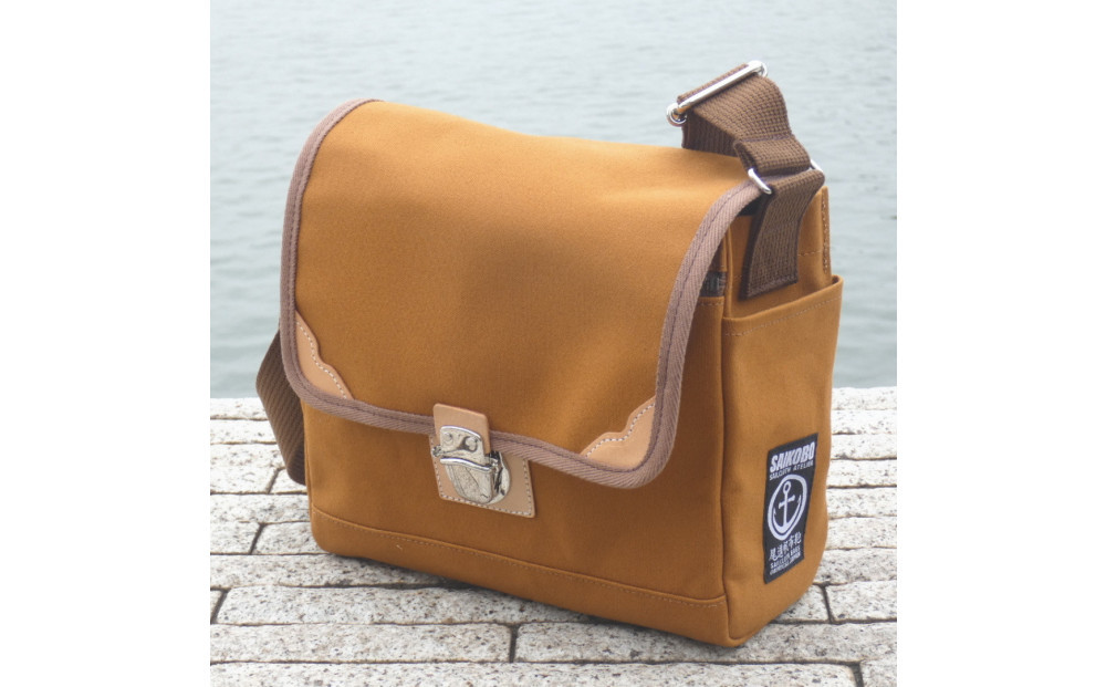 【キャメル】帆布ショルダー【魁（B5）】[尾道 帆布鞄 彩工房]