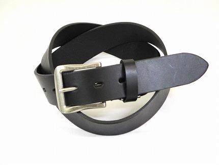 (金具タイプB)革工房いんのしま牛革一枚革 ベルト(色:ブラック) L寸【支援 ベルト レザーベルト 革 牛革 本革 革ベルト ビジネスベルト メンズベルト 男性 メンズ おしゃれ ビジネス カジュアル】