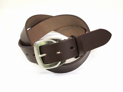 (金具タイプＣ)革工房いんのしま牛革一枚革 ベルト(色:ダークブラウン ) L寸【支援 ベルト レザーベルト 革 牛革 本革 革ベルト ビジネスベルト メンズベルト 男性 メンズ おしゃれ ビジネス カジュアル】