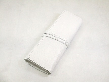革工房いんのしま牛革ロールペンケース(色:ホワイト)【レザー 筆入れ ギフト 贈り物 プレゼント 人気 おすすめ 広島県  尾道市】