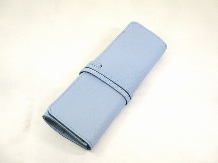 革工房いんのしま牛革ロールペンケース(色:ライトブルー)【レザー 筆入れ ギフト 贈り物 プレゼント 人気 おすすめ 広島県  尾道市】