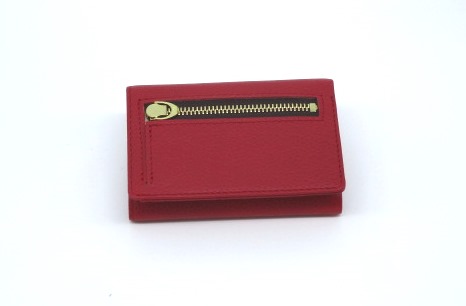 ★【限定20／レッド】コンパクトウォレット【革工房いんのしま 牛革 財布】