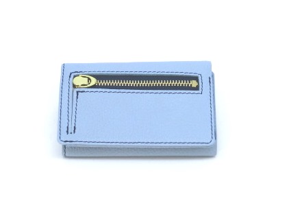 ★【限定20／ライトブルー】コンパクトウォレット【革工房いんのしま 牛革 財布】