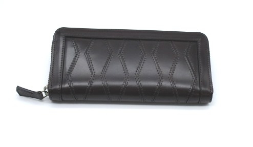 革工房いんのしまコードバンラウンド長財布濃茶【革工房いんのしま コードバン革 長財布】