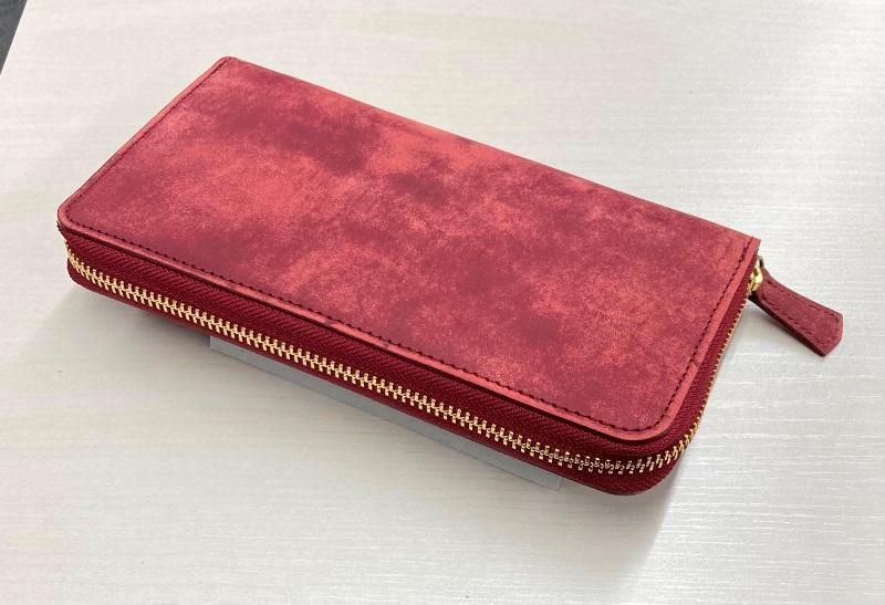 【限定７個】革工房いんのしま　銀すり　長財布　色：ボルドー