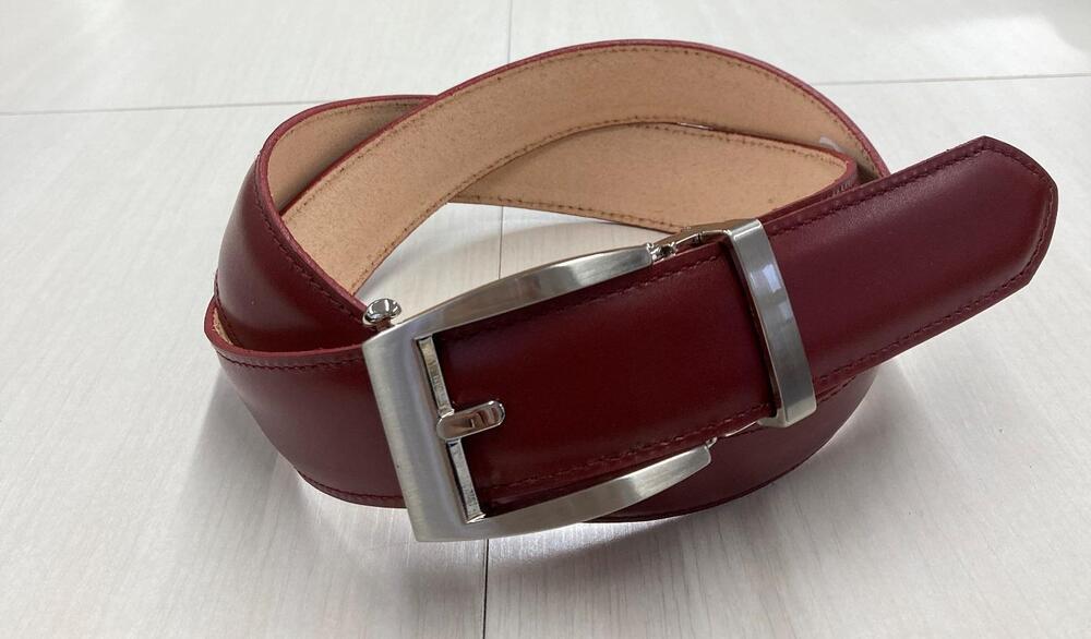 革工房いんのしまスマートロック式牛革 ベルト(色:ワイン)【レザー 小物 ファッション ギフト 贈り物 プレゼント 人気 おすすめ 広島県  尾道市】