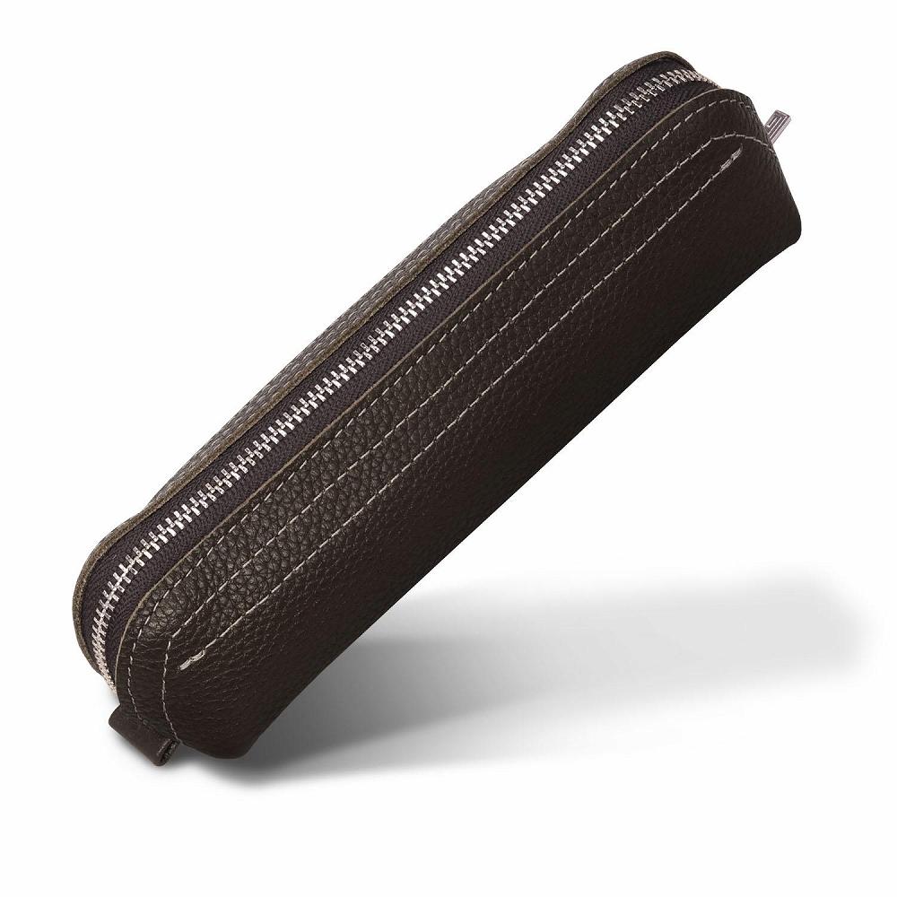 革工房いんのしま 牛革ファスナーペンケース5本挿し【色:ブラック】【文房具 雑貨 日用品 人気 おすすめ】