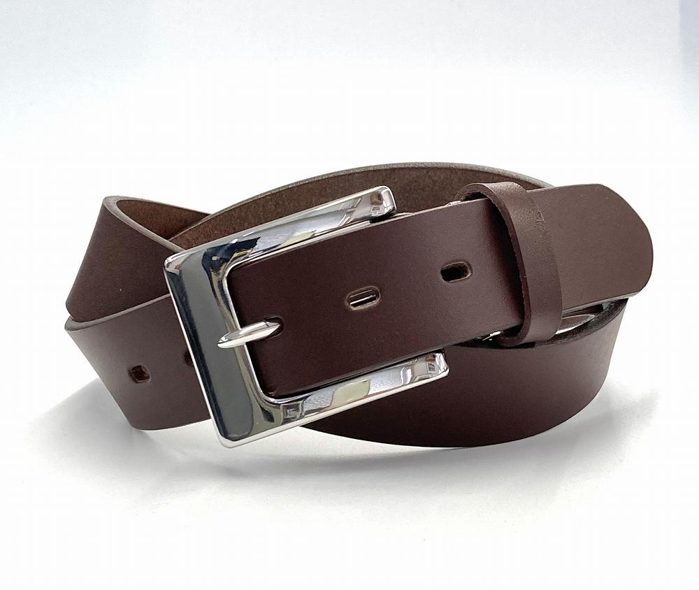 ★(金具タイプD)革工房いんのしま牛革一枚革ベルト【色:チョコ】Ｍ寸【雑貨 日用品 人気 おすすめ】