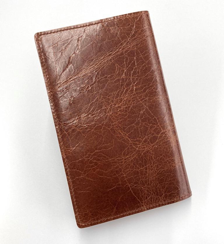 革工房いんのしま シワが楽しめる牛革ブックカバー新書本サイズ(色：茶)【文房具 雑貨 日用品 人気 おすすめ】